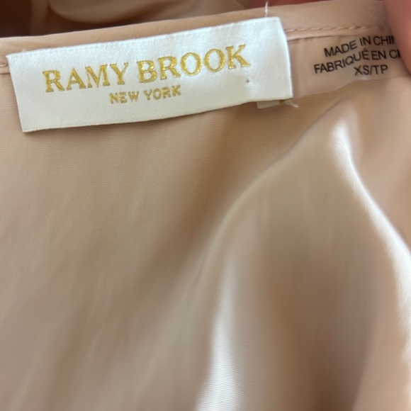 RAMY BROOK Pale Pink Blouson V-Neck Smocked Fairycore Blouse - Picture 5 of 6